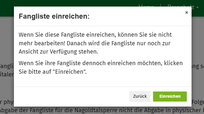 Einreichen bestätigen